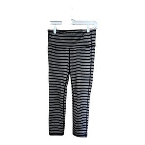 Athleta Black and Gray Striped workout pants